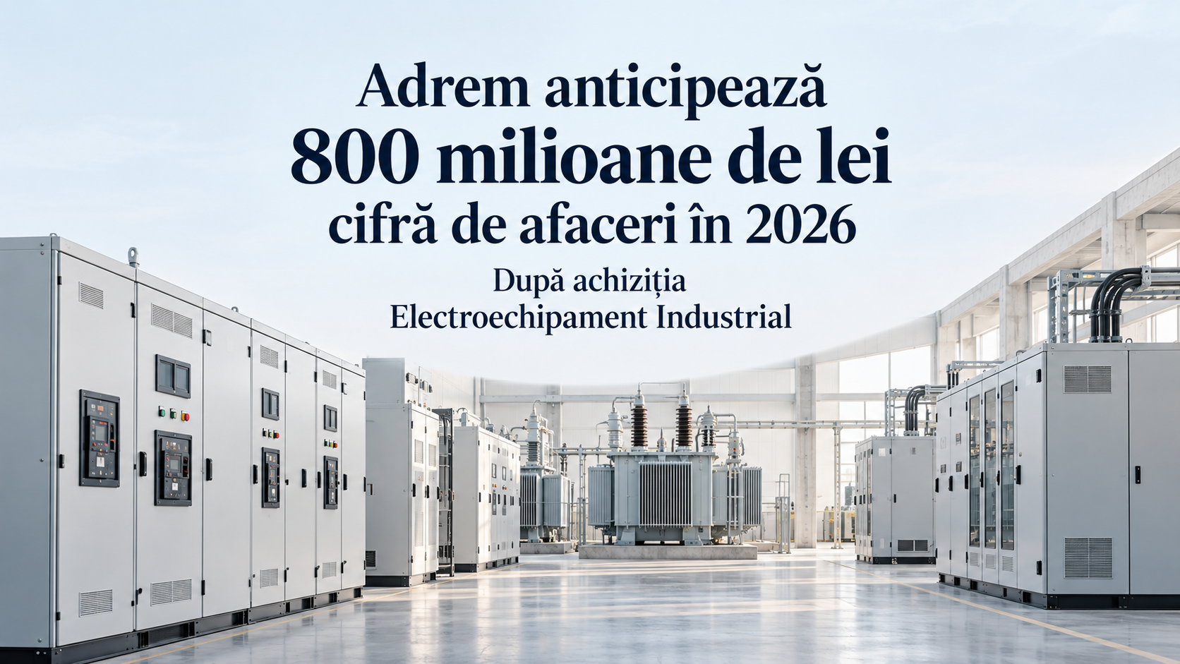 Adrem anticipează o cifră de afaceri de 800 milioane de lei în 2026, după achiziția Electroechipament Industrial