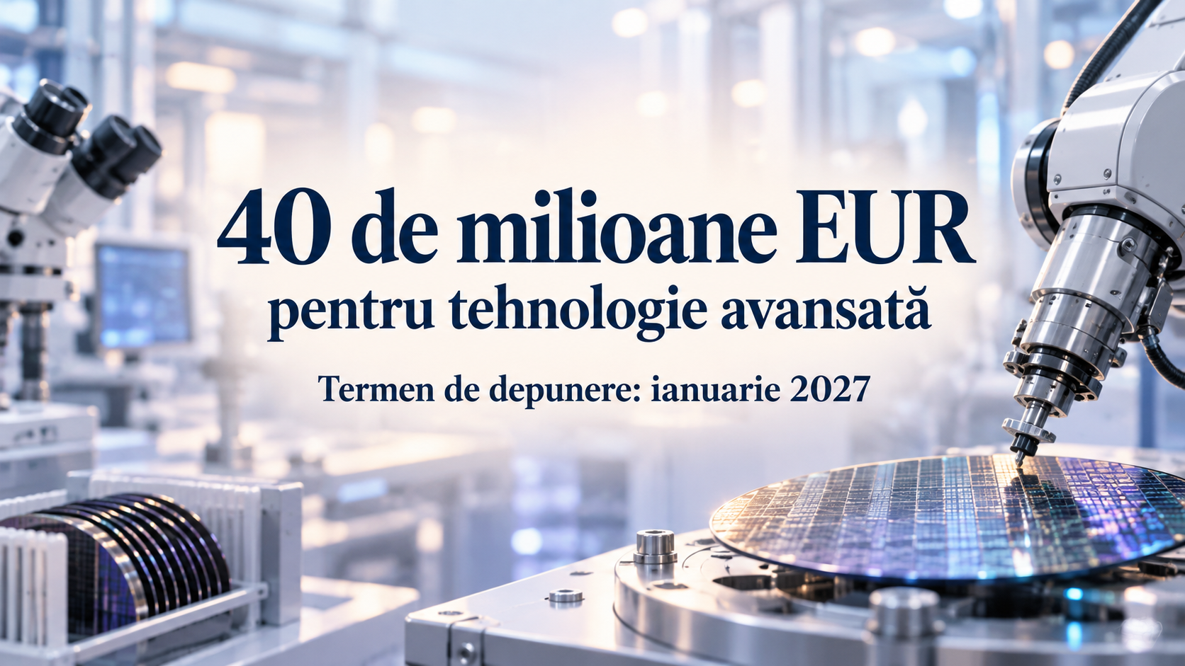 40 de milioane EUR pentru proiecte de tehnologie avansată. Termenul de depunere: ianuarie 2027