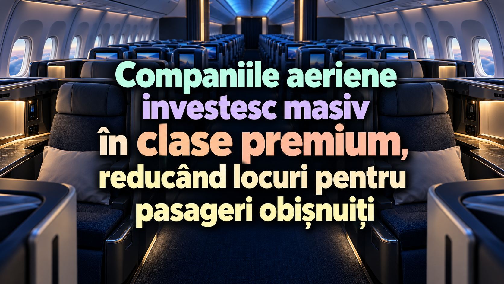 Companiile aeriene investesc masiv în clase premium, reducând locuri pentru pasageri obișnuiți