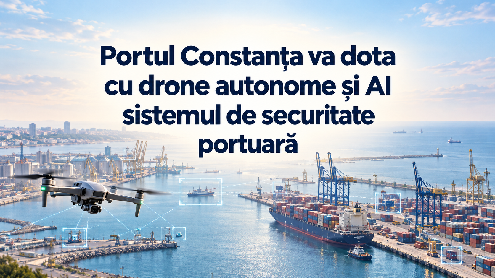 Portul Constanța va dota cu drone autonome și AI sistemul de securitate portuară