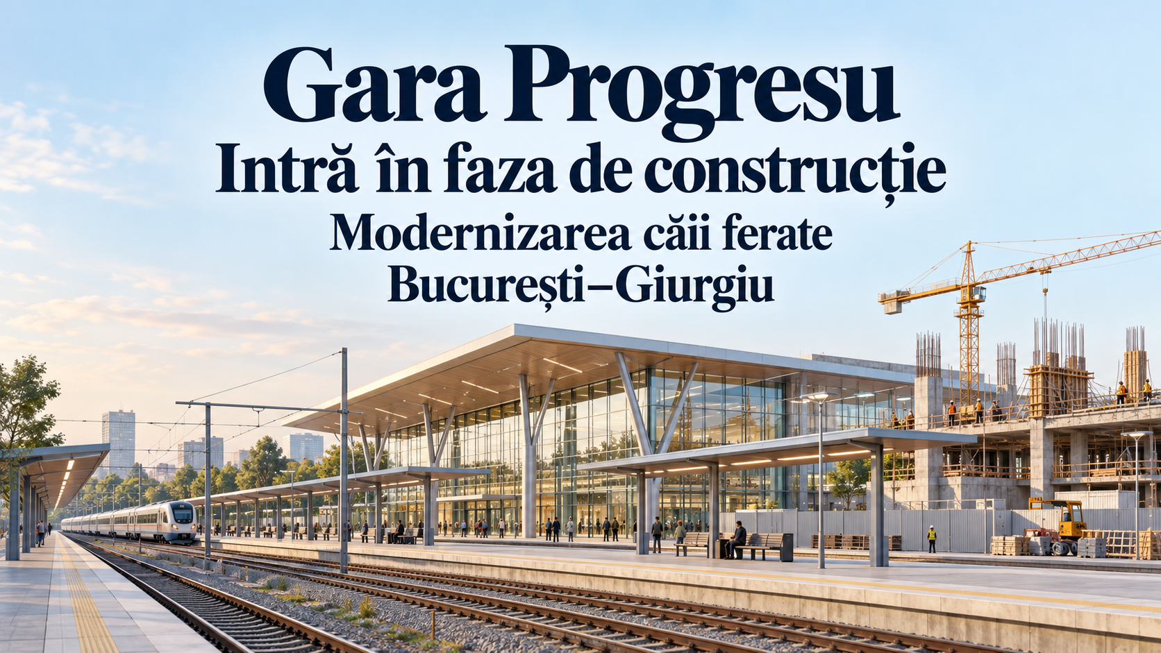 Gara Progresu din București intră în faza de construcție. Noul terminal face parte din modernizarea căii ferate București–Giurgiu