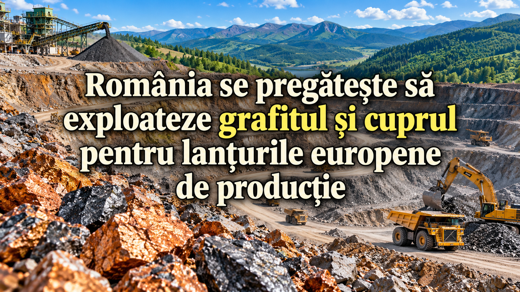 România se pregătește să exploateze grafitul și cuprul pentru lanțurile europene de producție