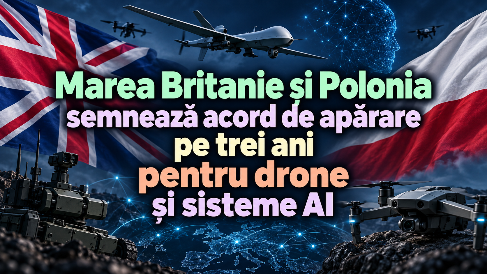 Marea Britanie și Polonia semnează acord de apărare pe trei ani pentru drone și sisteme AI