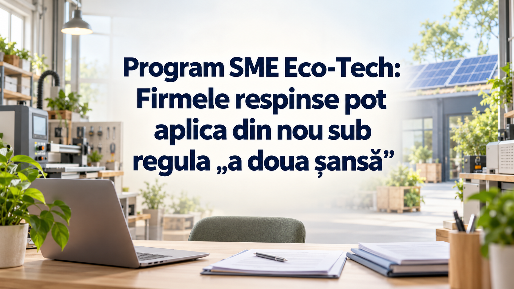 Program SME Eco-Tech: Firmele respinse pot aplica din nou sub regula "a doua șansă"