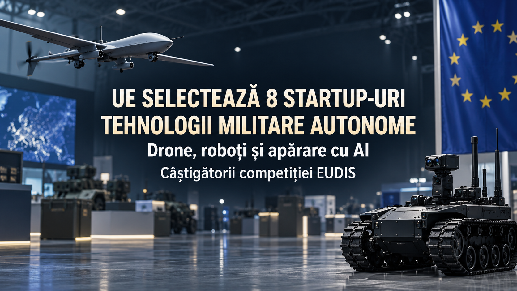 UE selectează 8 startup-uri pentru tehnologii militare autonome. Drone, roboți și sisteme de apărare cu AI au câștigat competiția EUDIS