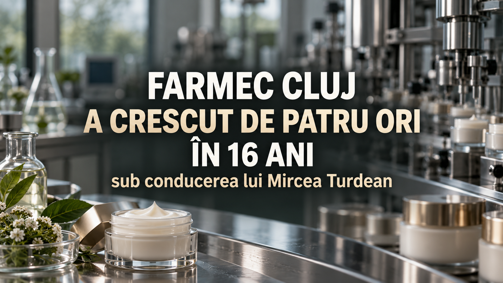 Farmec Cluj a crescut de patru ori în 16 ani sub conducerea Mircea Turdean