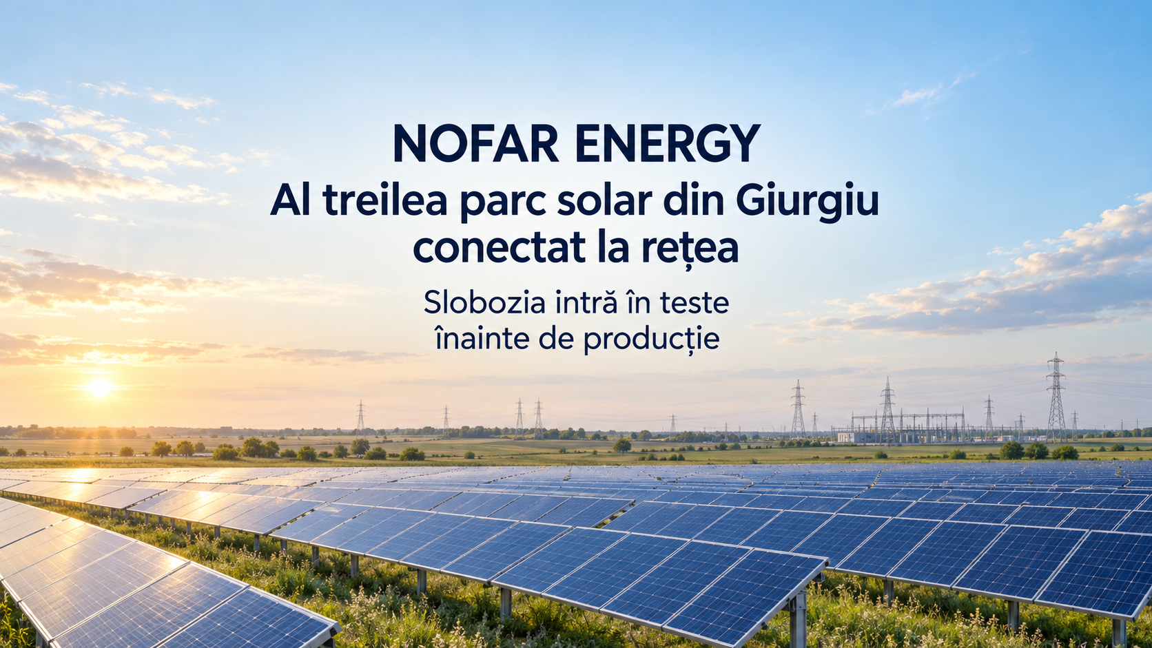 Nofar Energy conectează la rețea al treilea parc solar din Giurgiu. Slobozia intră în teste înainte de producție