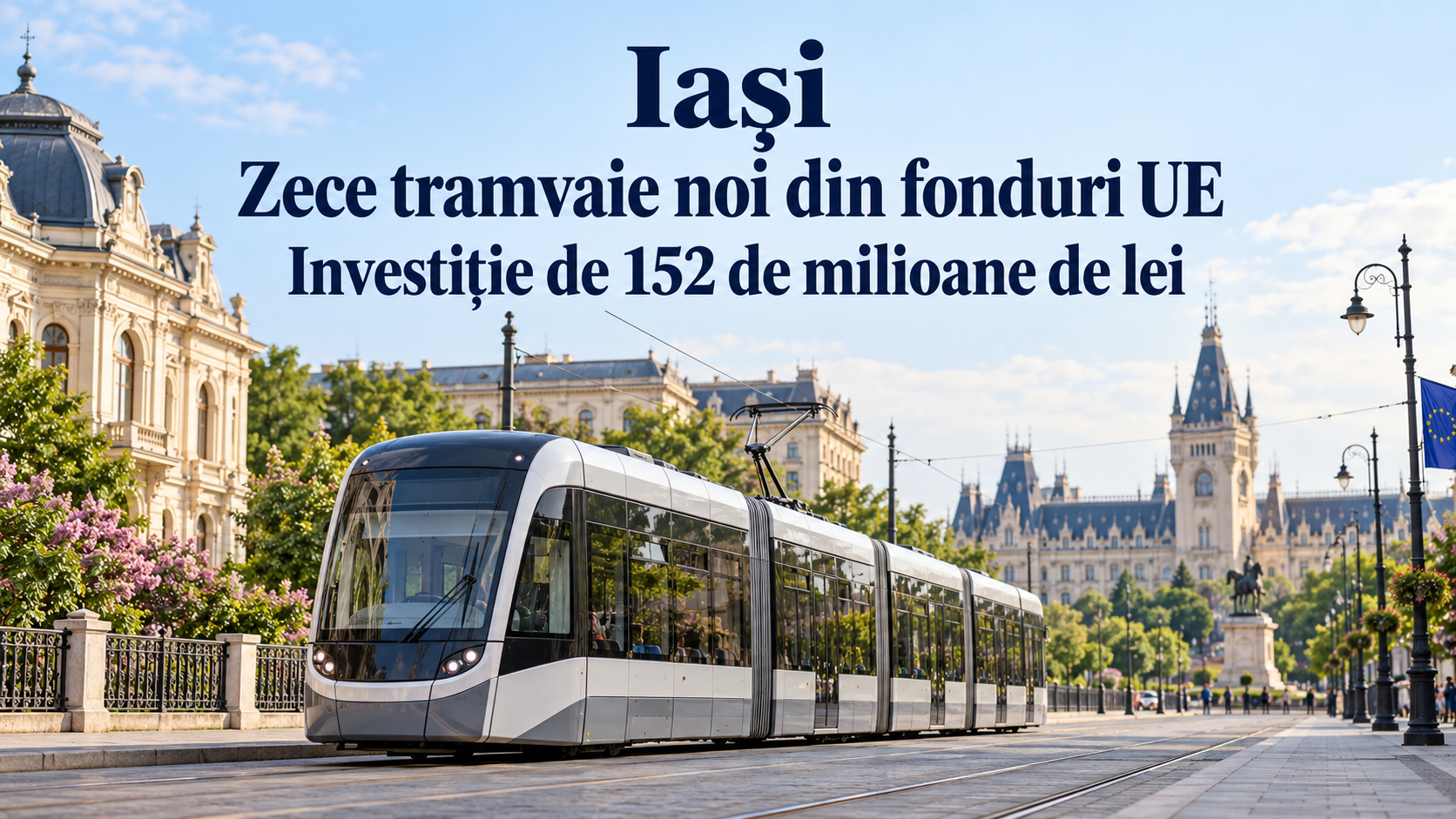 Iaşi achiziţionează zece tramvaie noi cu finanţare din fonduri UE, investiţie de 152 de milioane de lei
