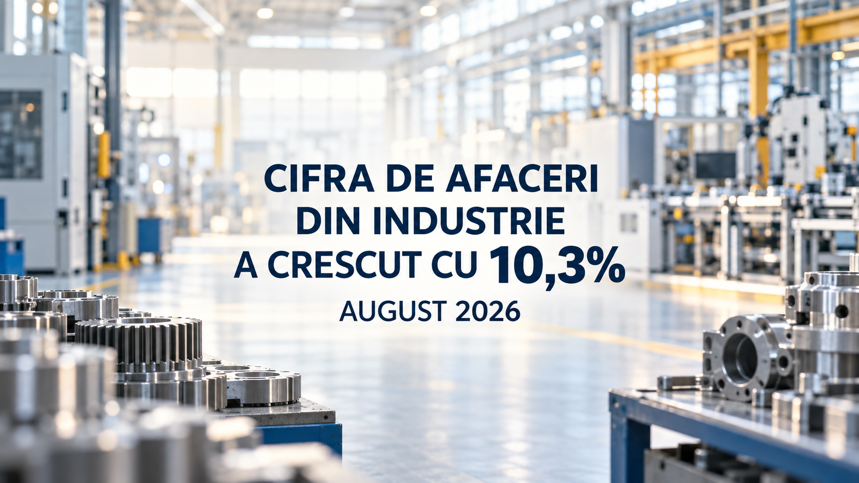 Cifra de afaceri din industrie a crescut cu 10,3% în august 2026