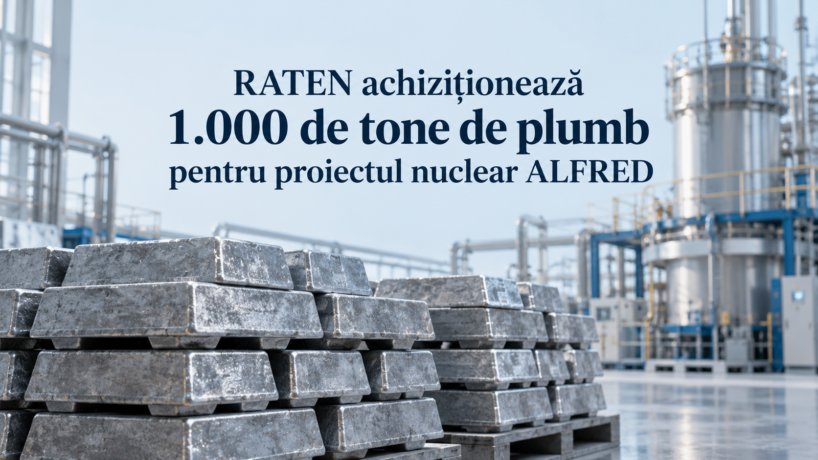 RATEN achiziționează 1.000 de tone de plumb pentru reactoarele nucleare de generația 4 ALFRED