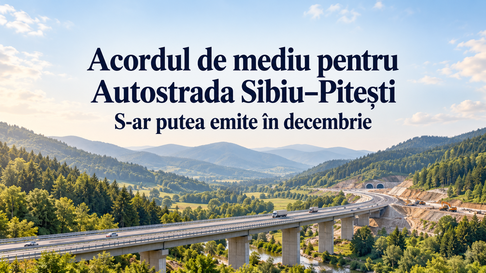 Acordul de mediu pentru Autostrăzii Sibiu-Pitești s-ar putea emite în decembrie