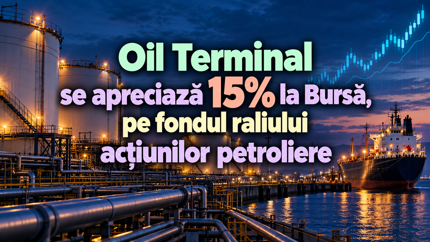 Oil Terminal se apreciază 15% la Bursă, pe fondul raliului acțiunilor petroliere