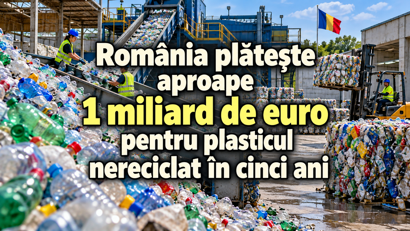 România plătește aproape 1 miliard de euro pentru plasticul nereciclat în cinci ani