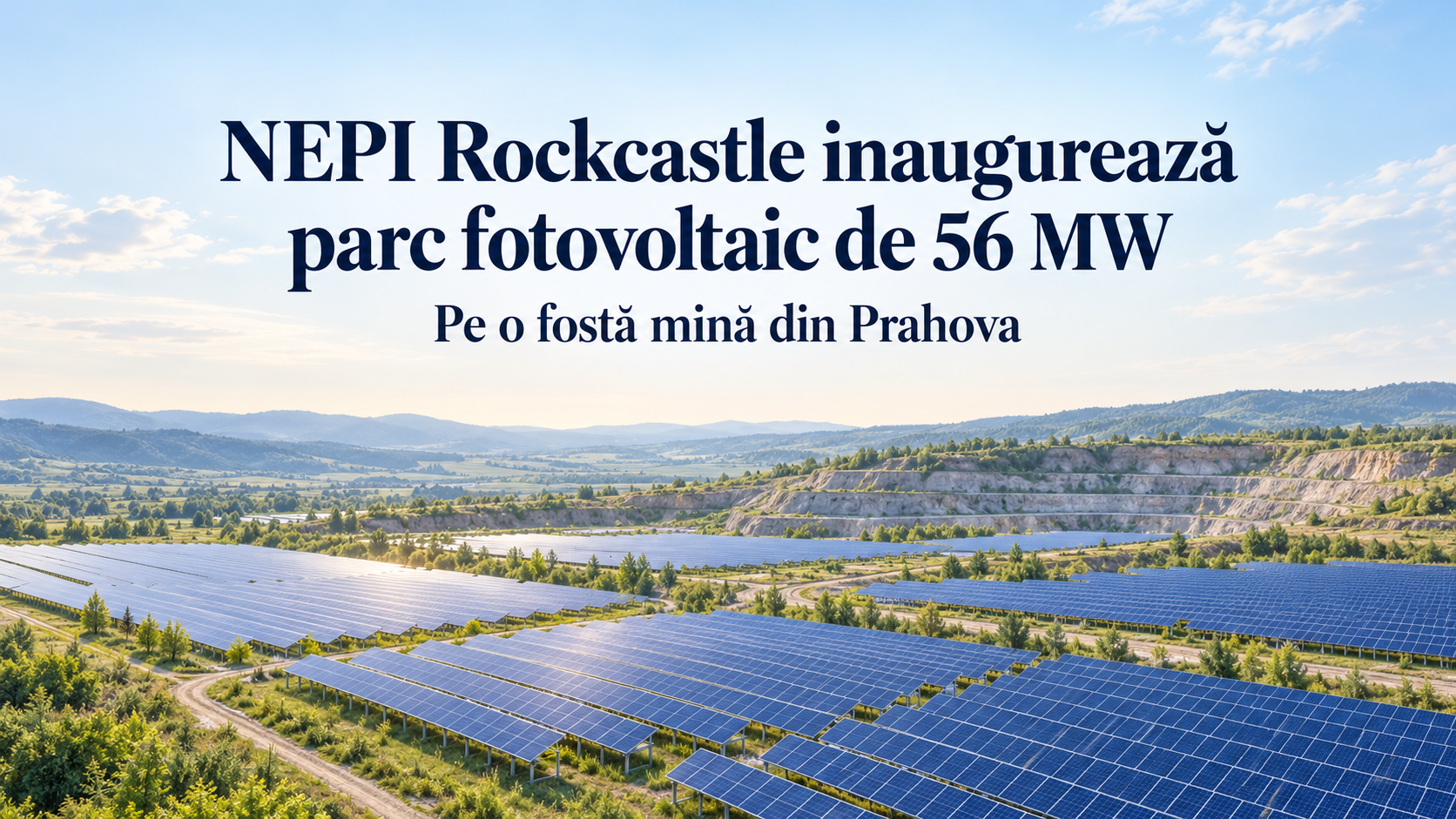NEPI Rockcastle inaugurează parc fotovoltaic de 56 MW pe o fostă mină din Prahova