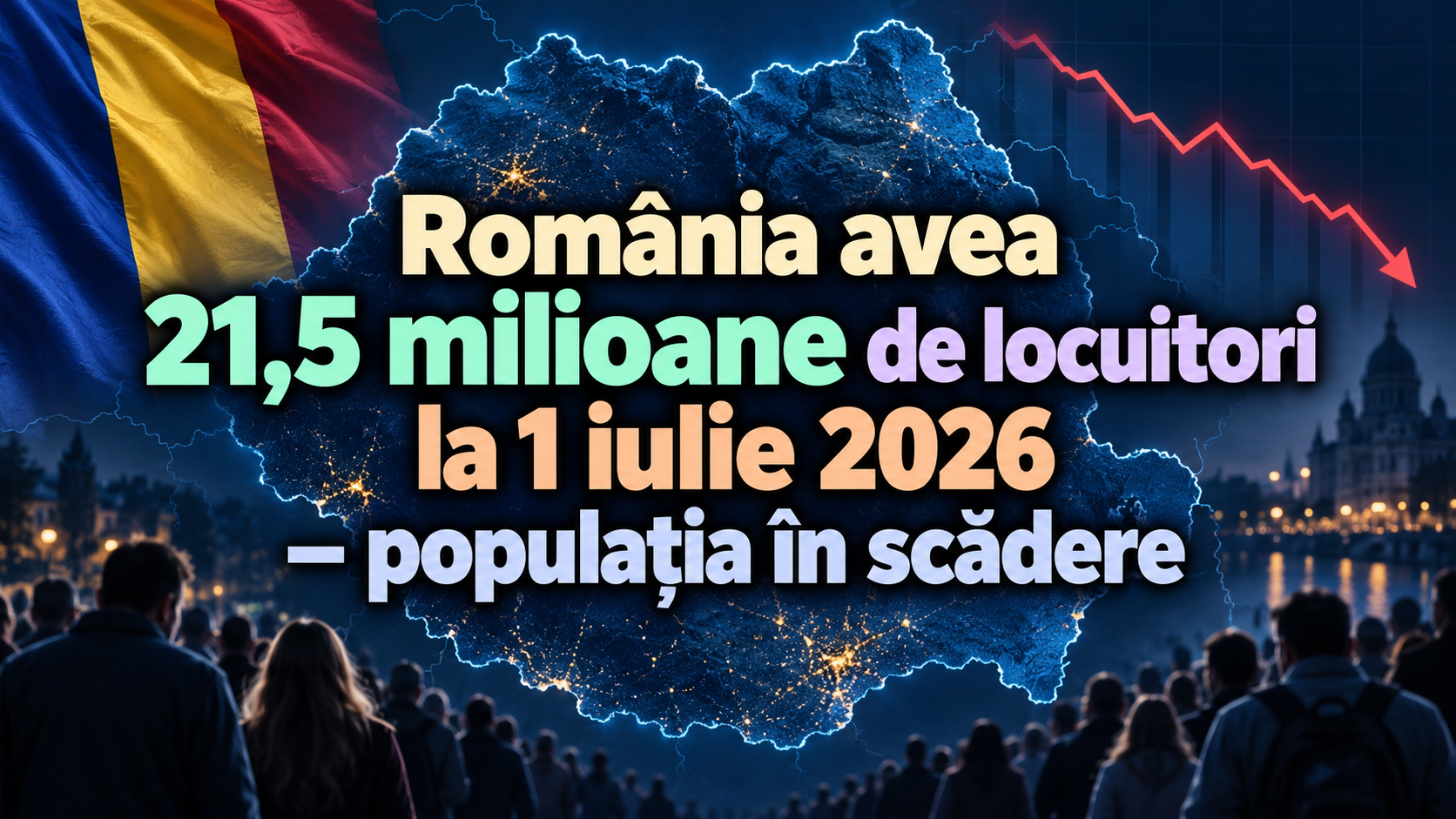 România avea 21,5 milioane de locuitori la 1 iulie 2026 – populația în scădere
