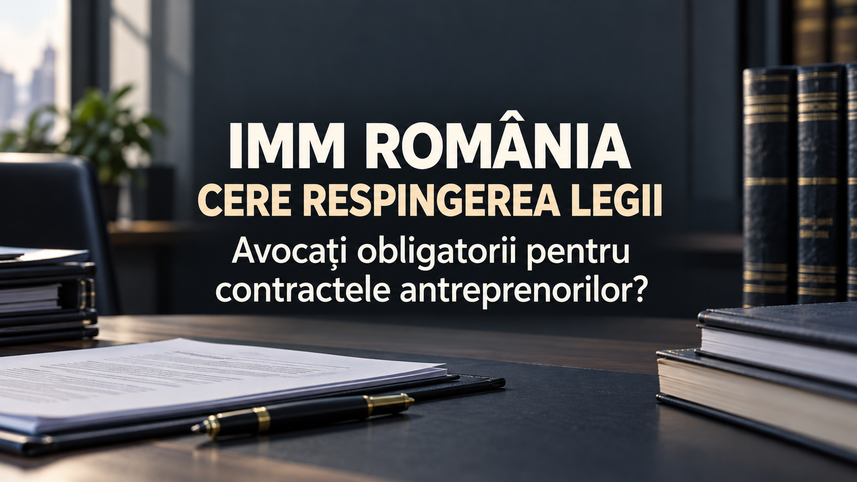 IMM România cere respingerea legii care ar obliga antreprenorii să folosească avocați pentru contracte