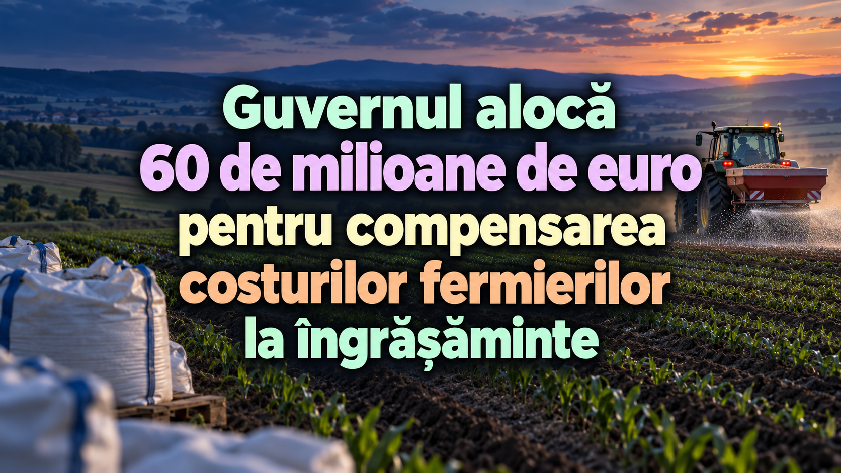 Guvernul alocă 60 de milioane de euro pentru compensarea costurilor fermerilor la îngrășăminte