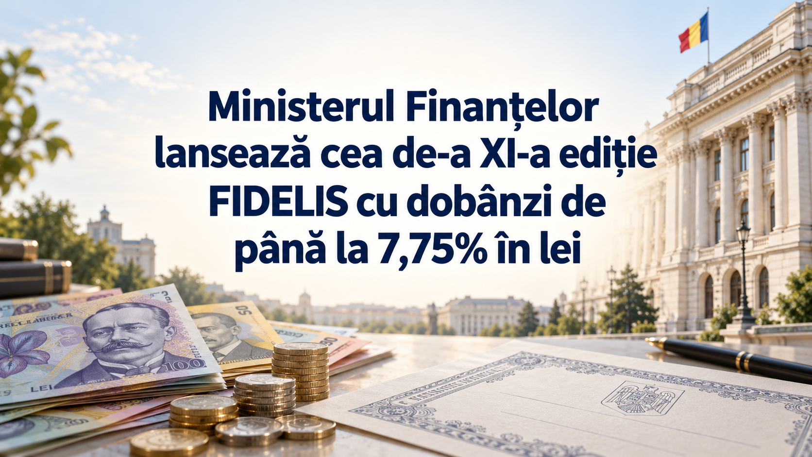Ministerul Finanțelor lansează cea de-a XI-a ediție FIDELIS cu dobânzi de până la 7,75% în lei