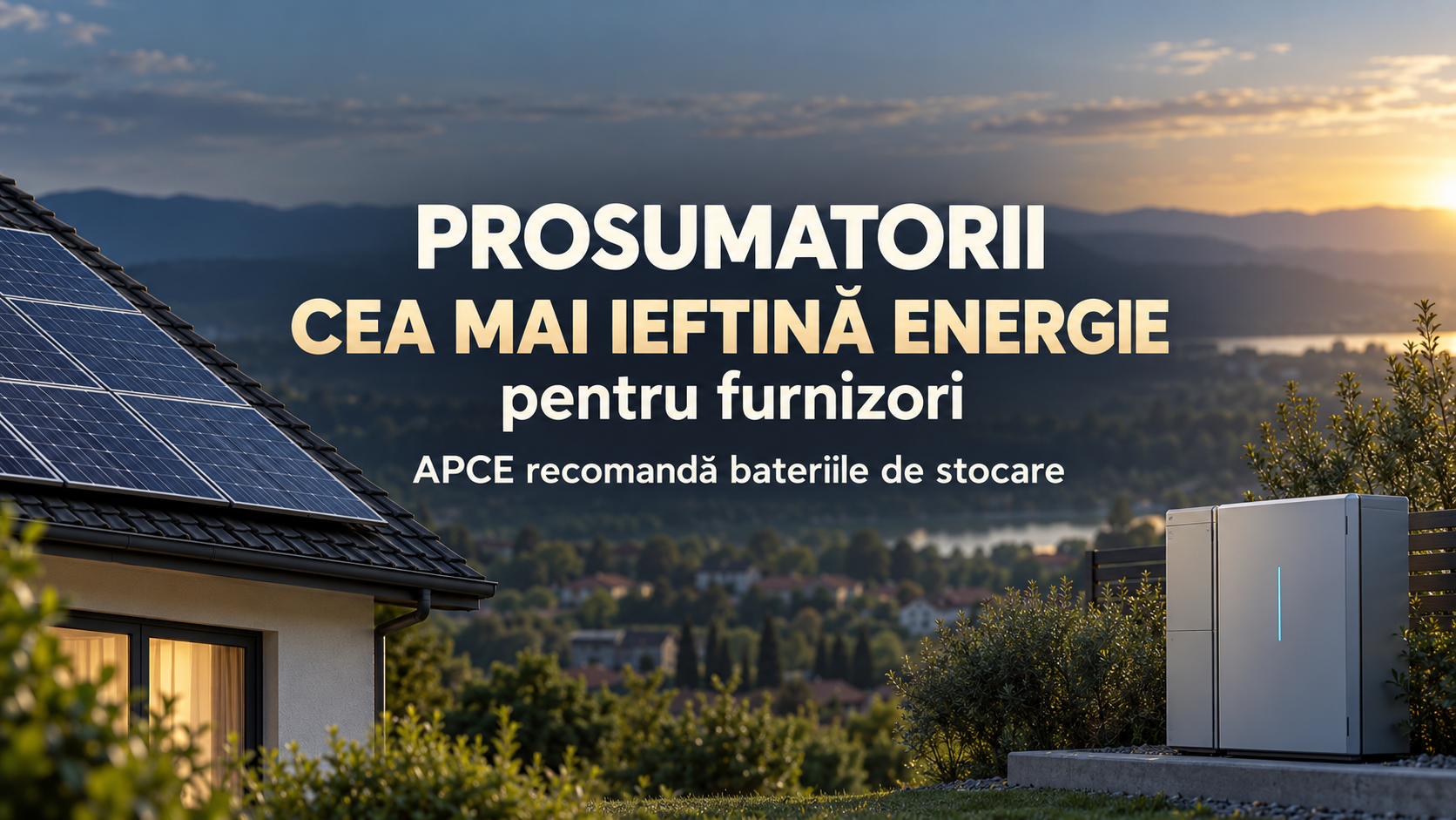 Prosumatorii furnizează energia cea mai ieftină furnizorilor. APCE recomandă bateriile de stocare