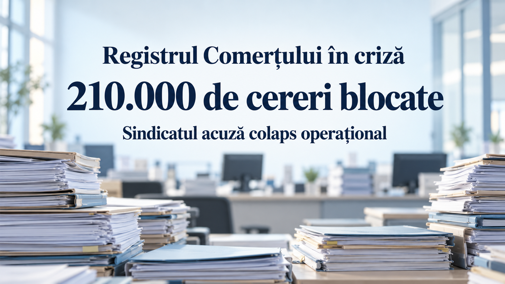 Registrul Comerțului în criză: 210.000 de cereri blocate, sindicatul acuză colaps operațional