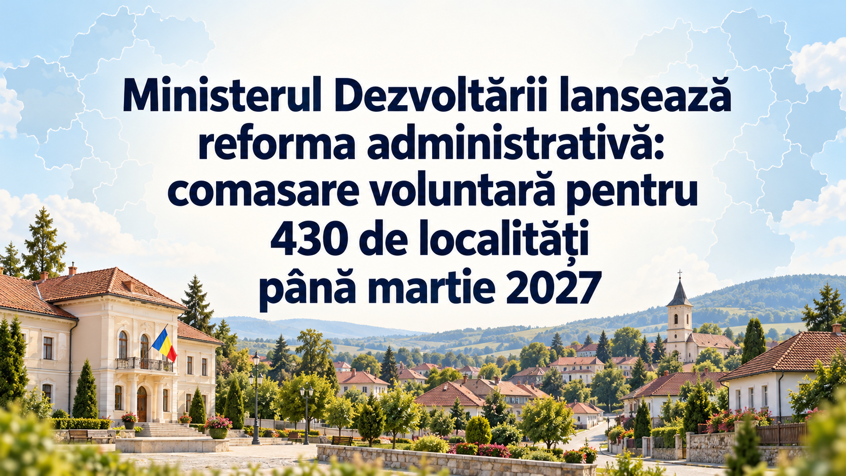 Ministerul Dezvoltării lansează reforma administrativă: comasare voluntară pentru 430 de localități până martie 2027