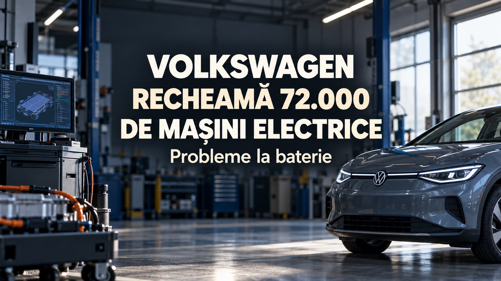 Volkswagen recheamă 72.000 de mașini electrice din cauza problemelor la baterie