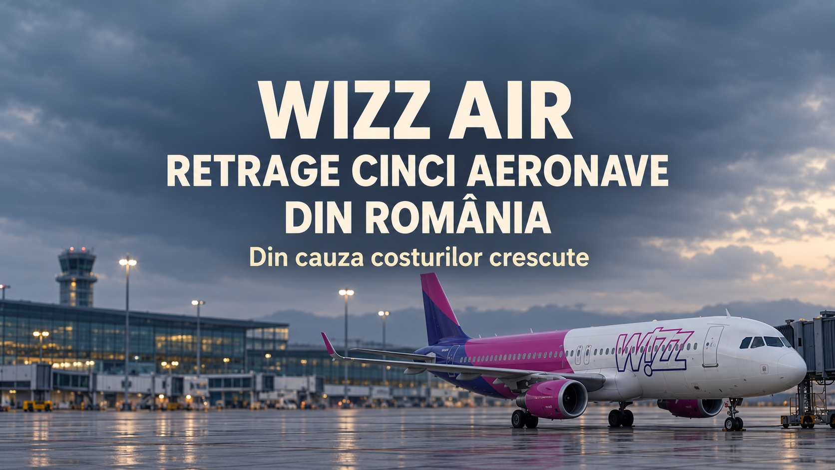 Wizz Air retrage cinci aeronave din România din cauza costurilor crescute